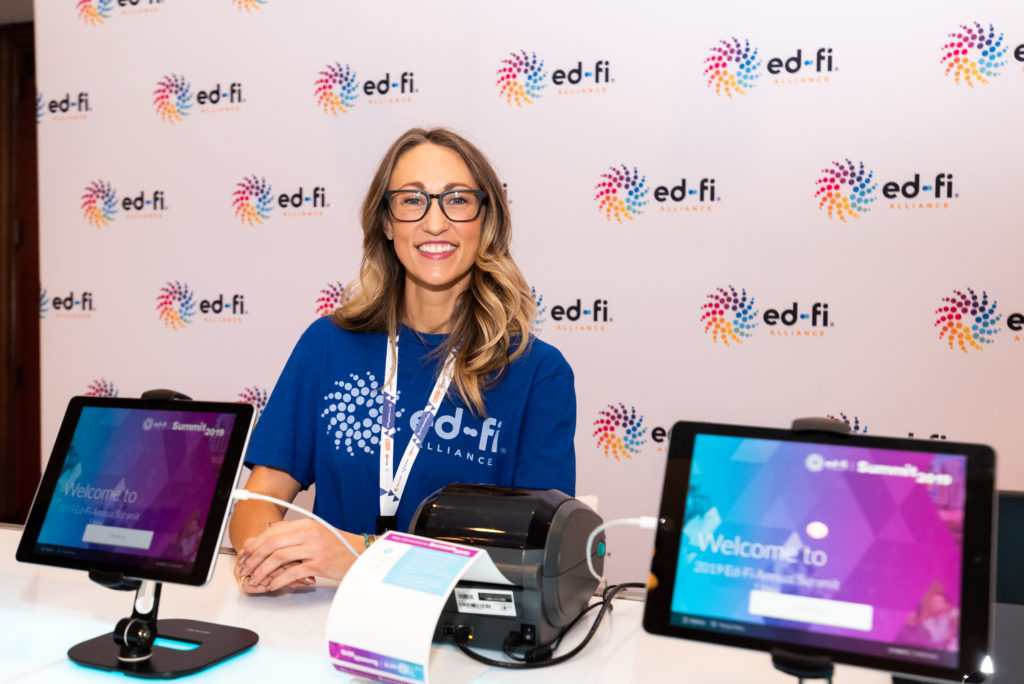 Welcome desk at the Summit