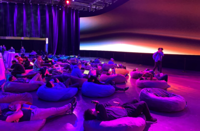 AWS Re:Invent Area with Beanbag Chairs